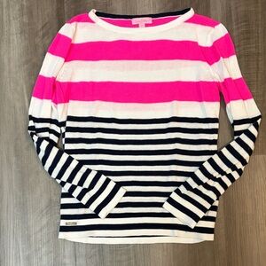 Lilly Pulitzer Pink and Navy sweater